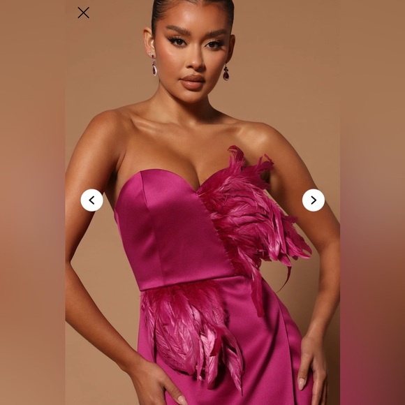 Jaqueline Asymmetrical Maxi Dress Raspberry size XL new with tag - Picture 3 of 14